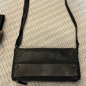 Hammett black cross body bag with removable strap